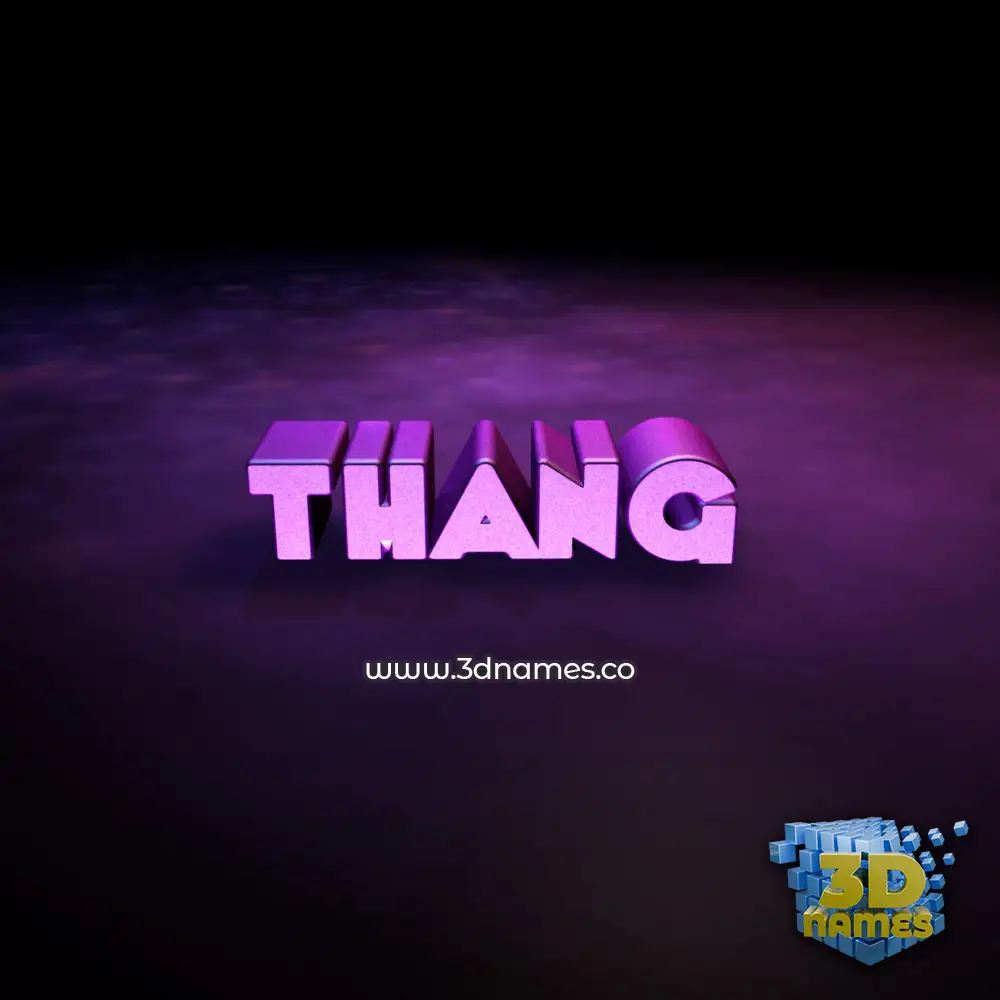 thang in Big Purple style - 3D name wallpaper