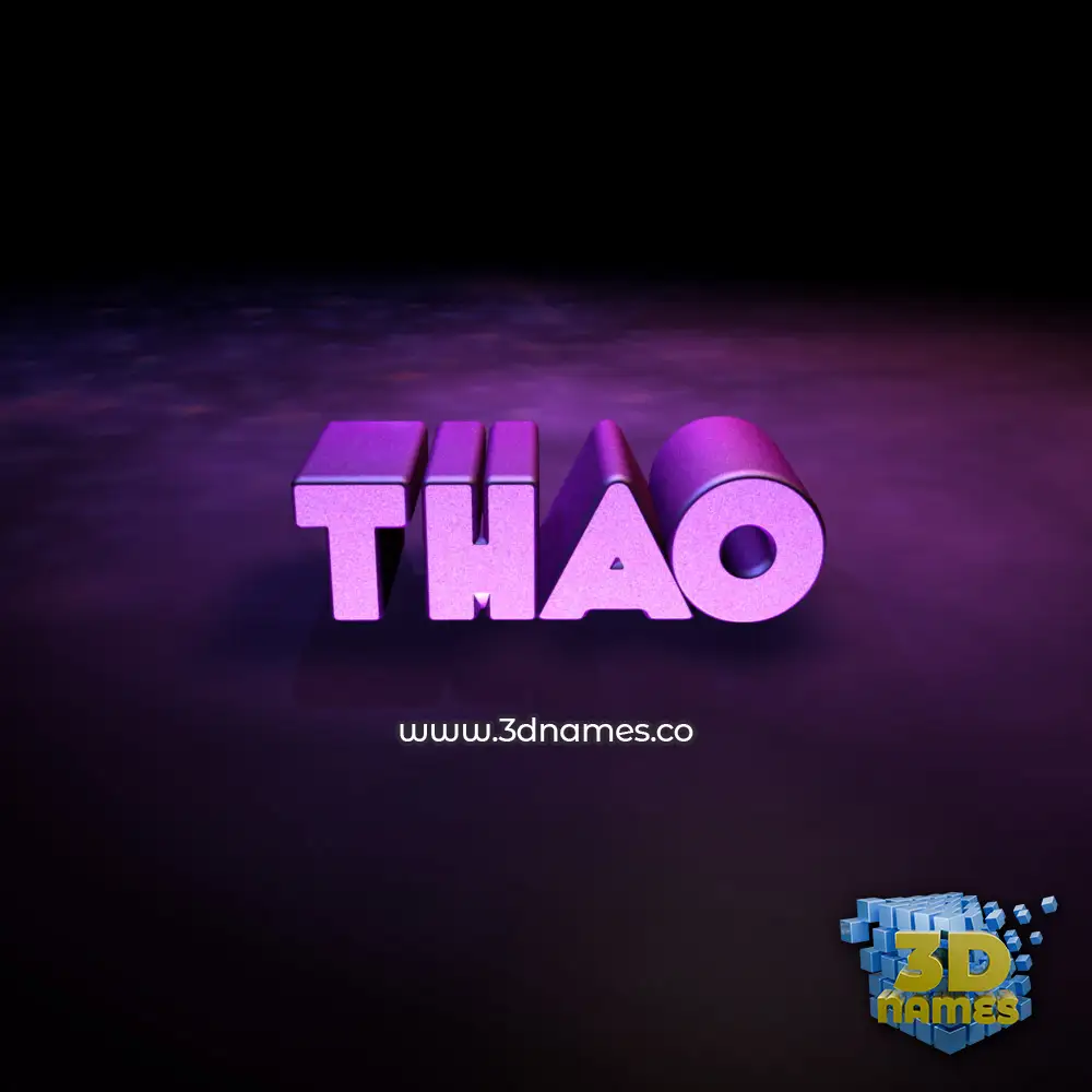 thao in Big Purple style - 3D name wallpaper