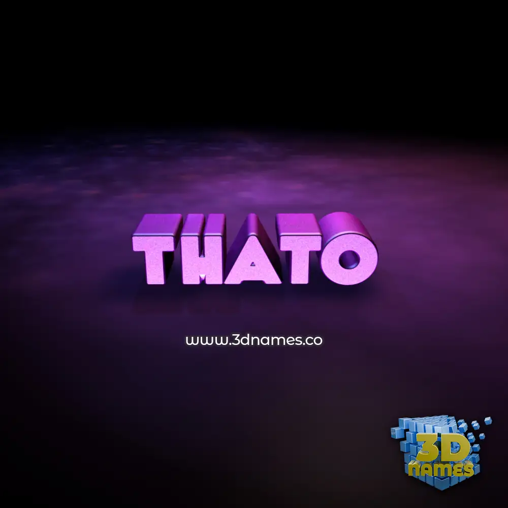thato in Big Purple style - 3D name wallpaper
