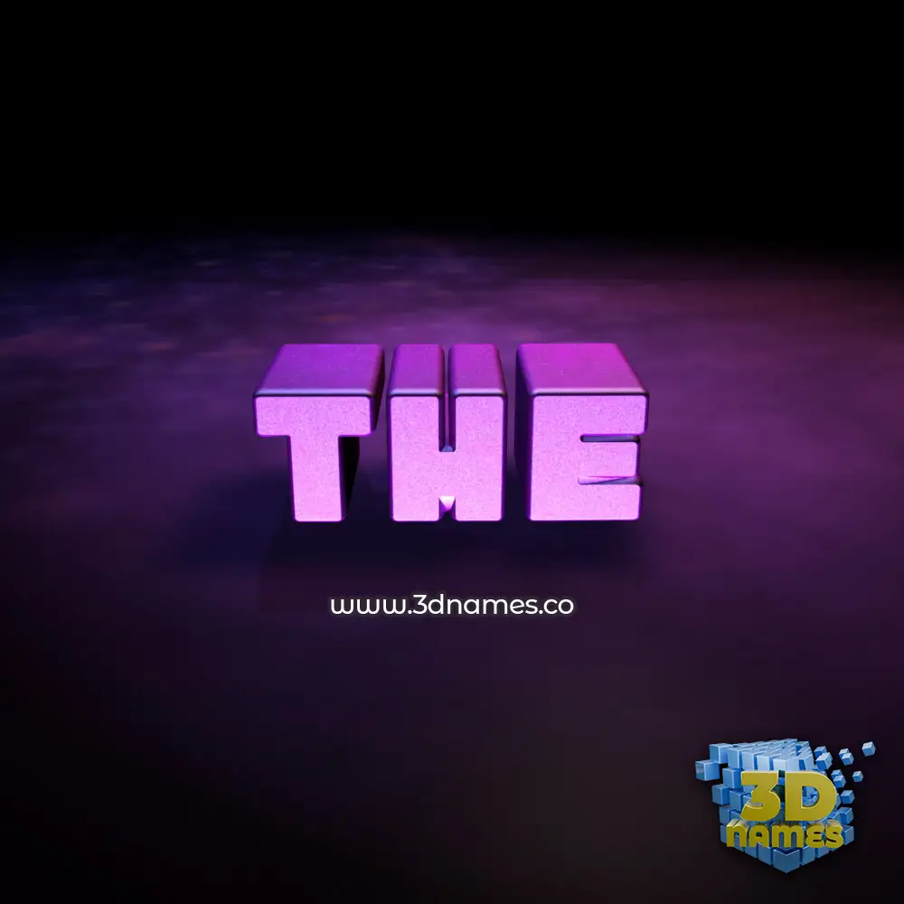the in Big Purple style - 3D name wallpaper