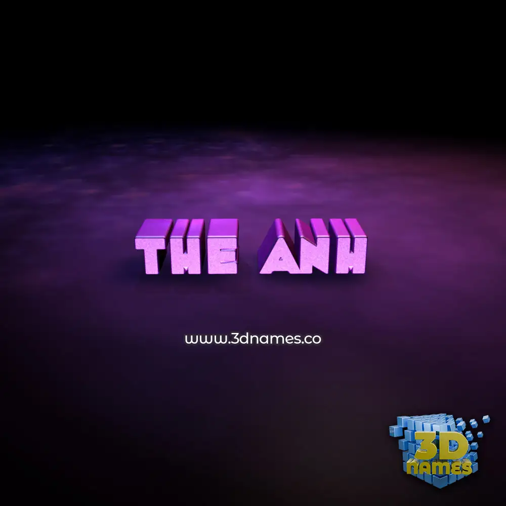 the anh in Big Purple style - 3D name wallpaper