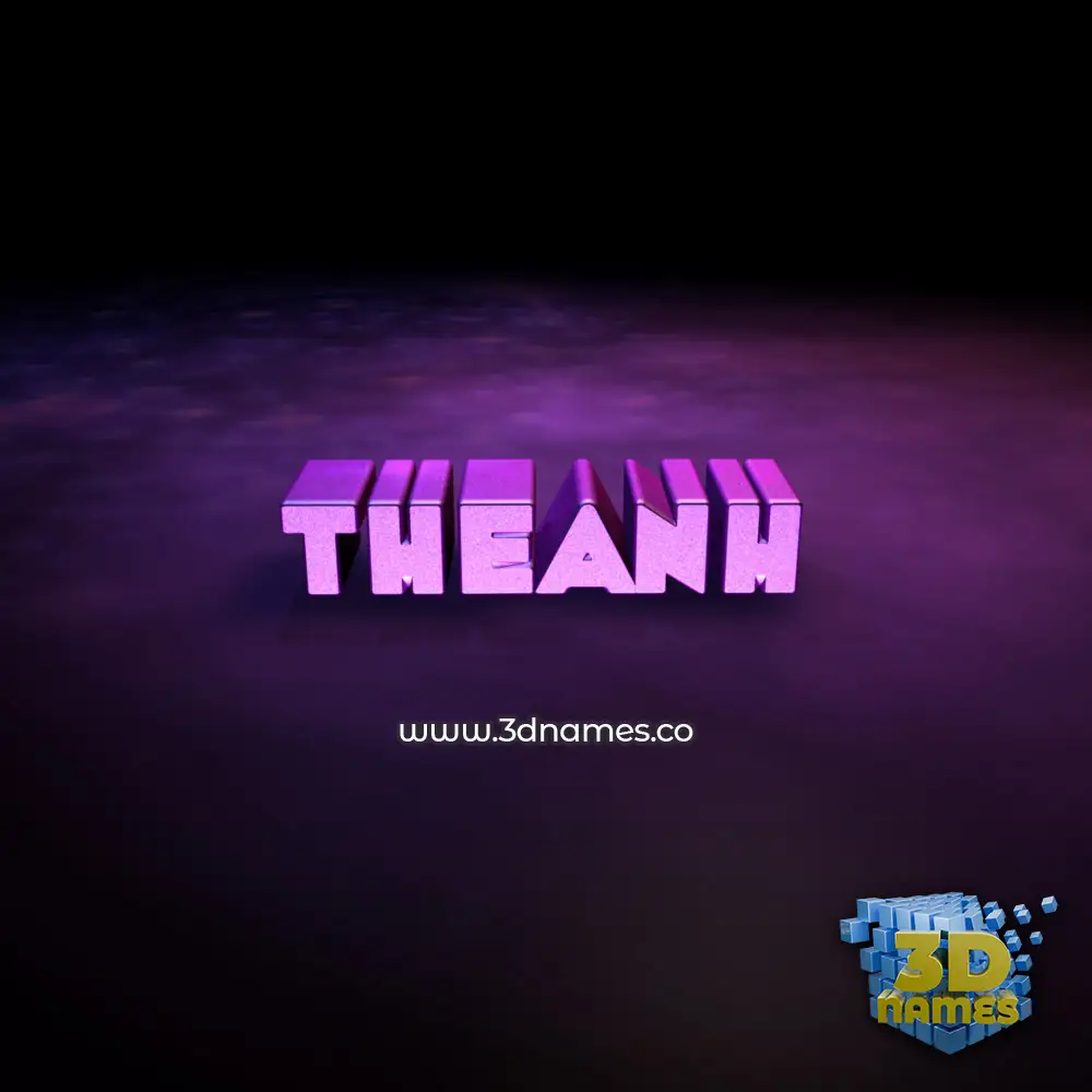 theanh in Big Purple style - 3D name wallpaper