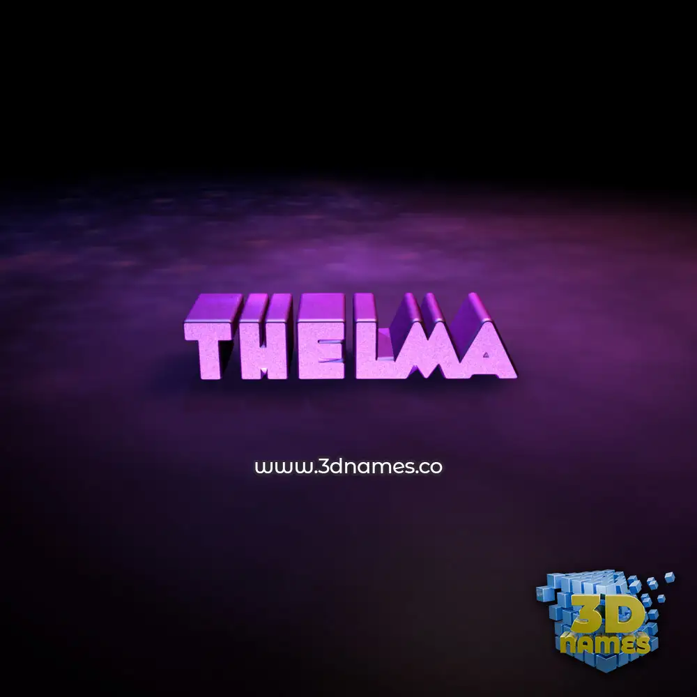 thelma in Big Purple style - 3D name wallpaper