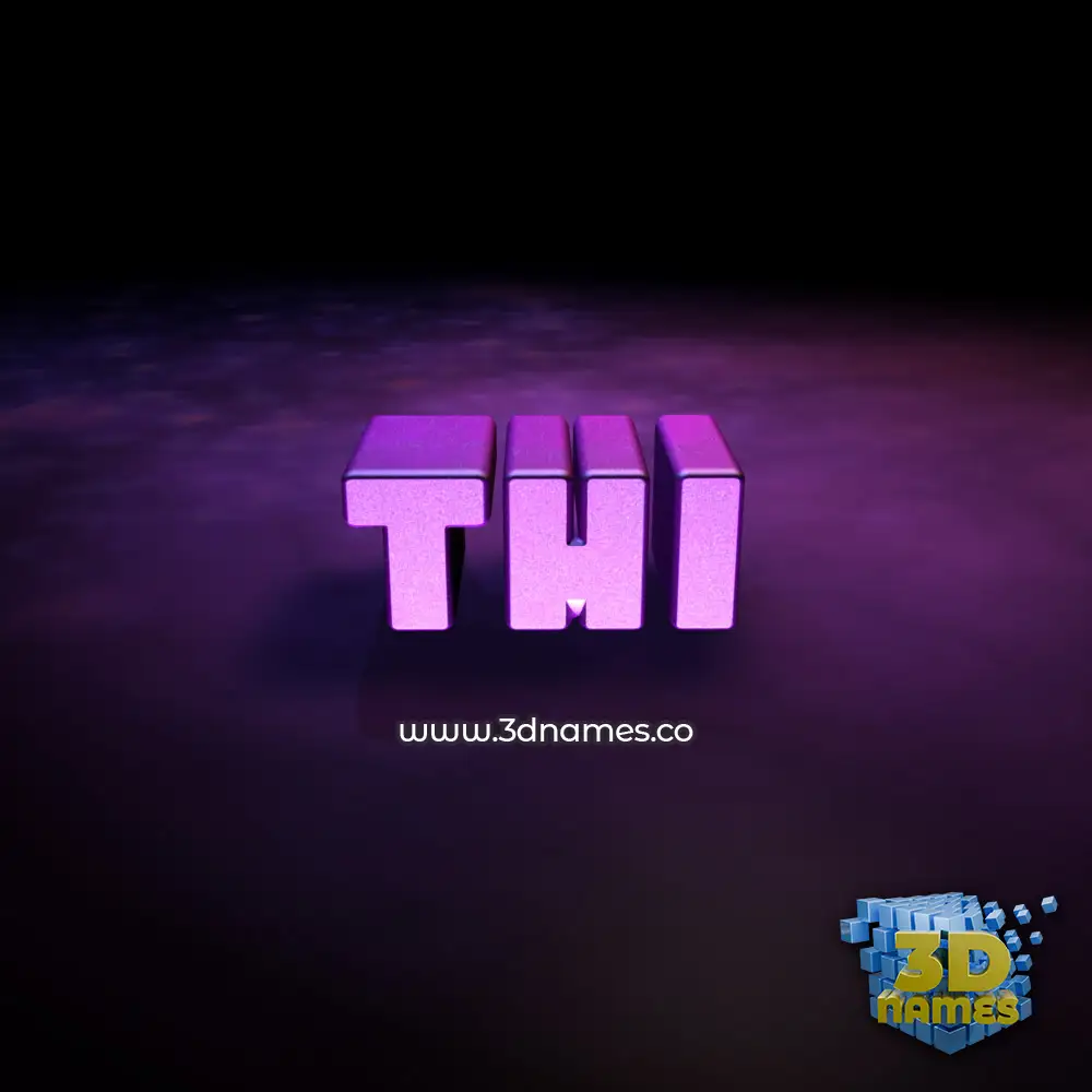 thi in Big Purple style - 3D name wallpaper