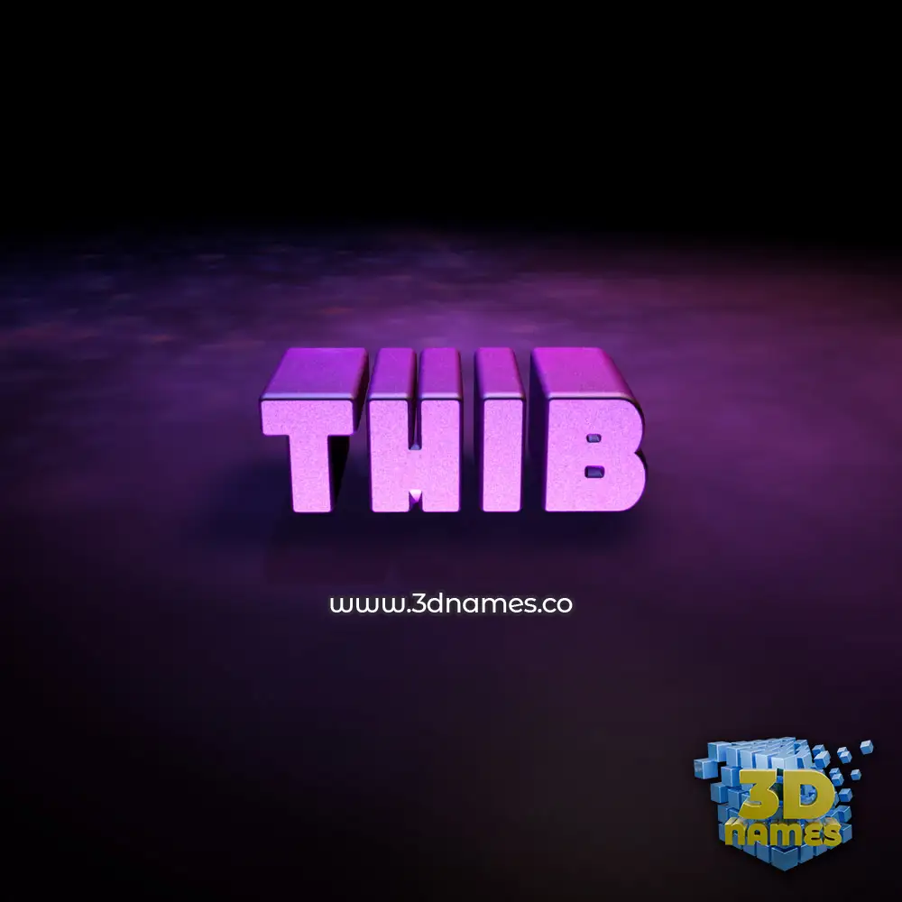 thib in Big Purple style - 3D name wallpaper