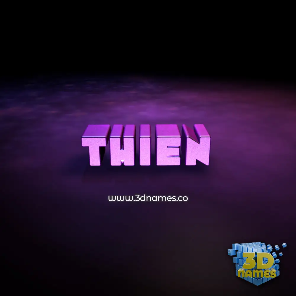 thien in Big Purple style - 3D name wallpaper