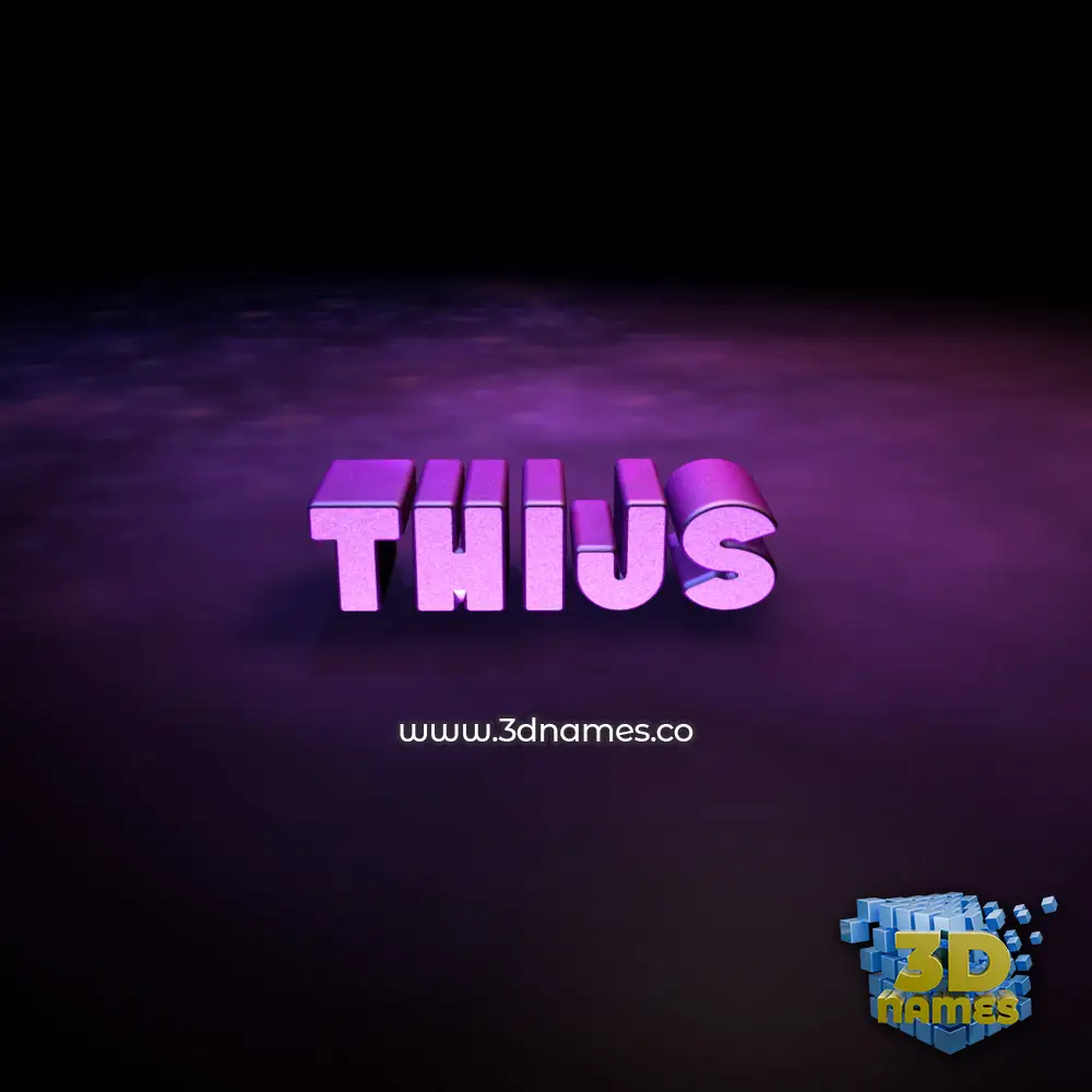thijs in Big Purple style - 3D name wallpaper