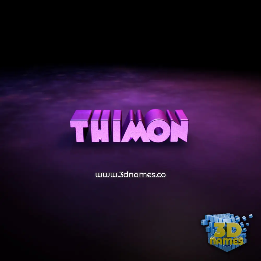 thimon in Big Purple style - 3D name wallpaper
