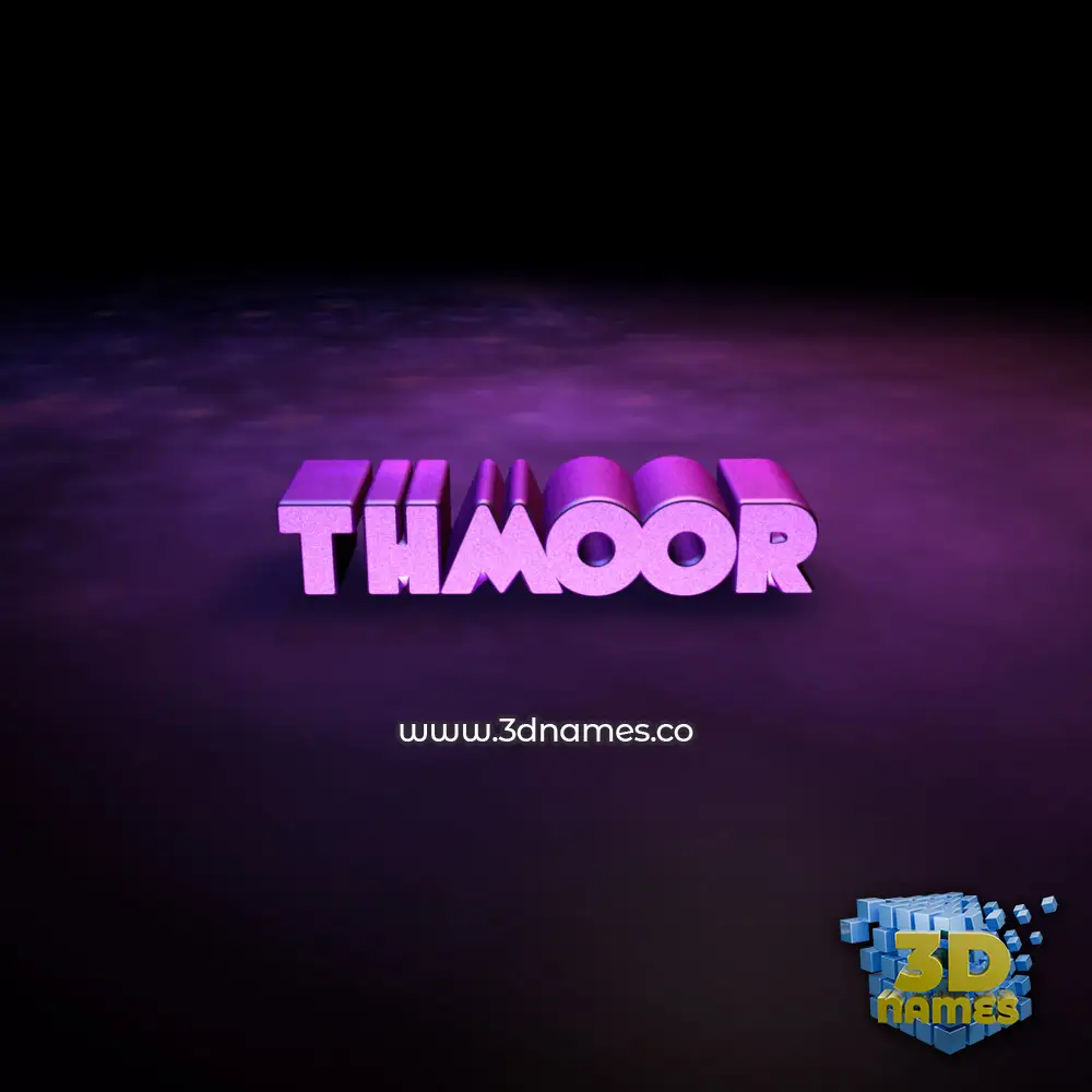 thmoor in Big Purple style - 3D name wallpaper