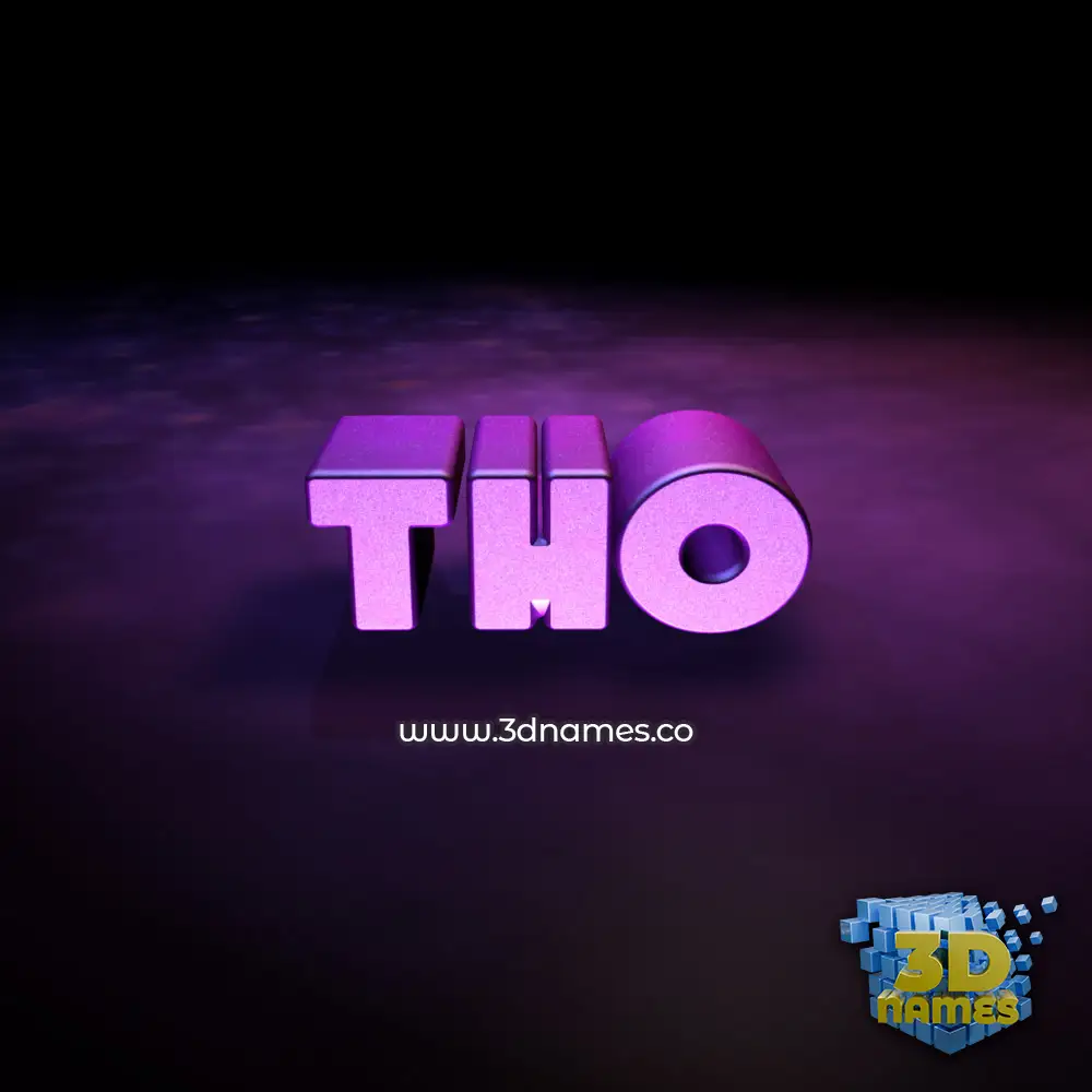 tho in Big Purple style - 3D name wallpaper