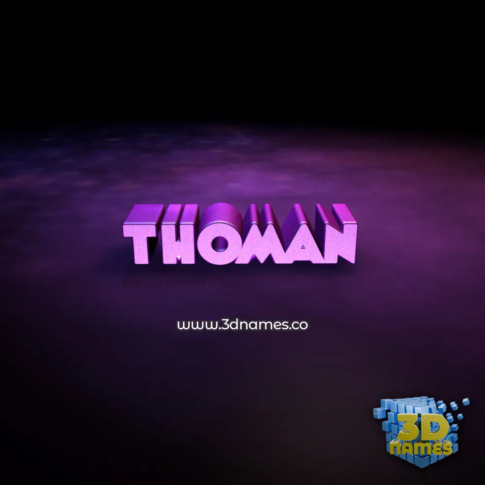thoman in Big Purple style - 3D name wallpaper
