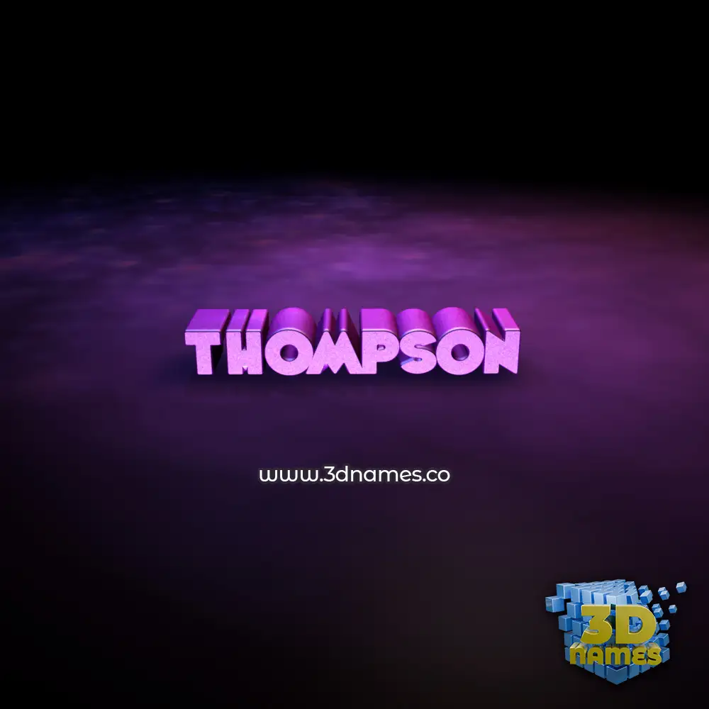 thompson in Big Purple style - 3D name wallpaper