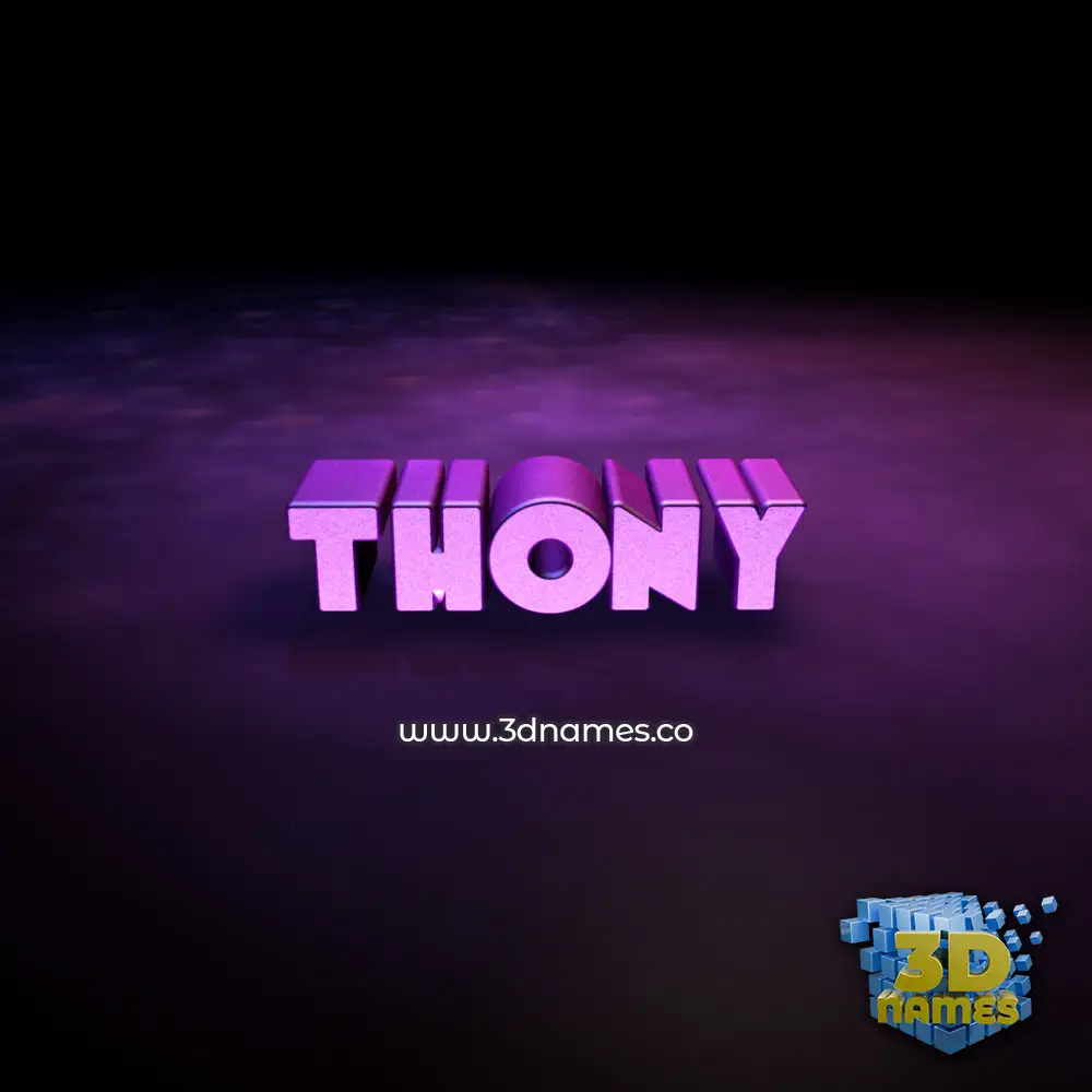 thony in Big Purple style - 3D name wallpaper