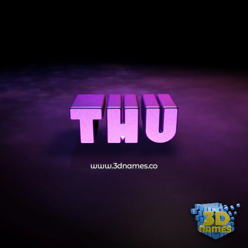 thu in Big Purple style - 3D name wallpaper