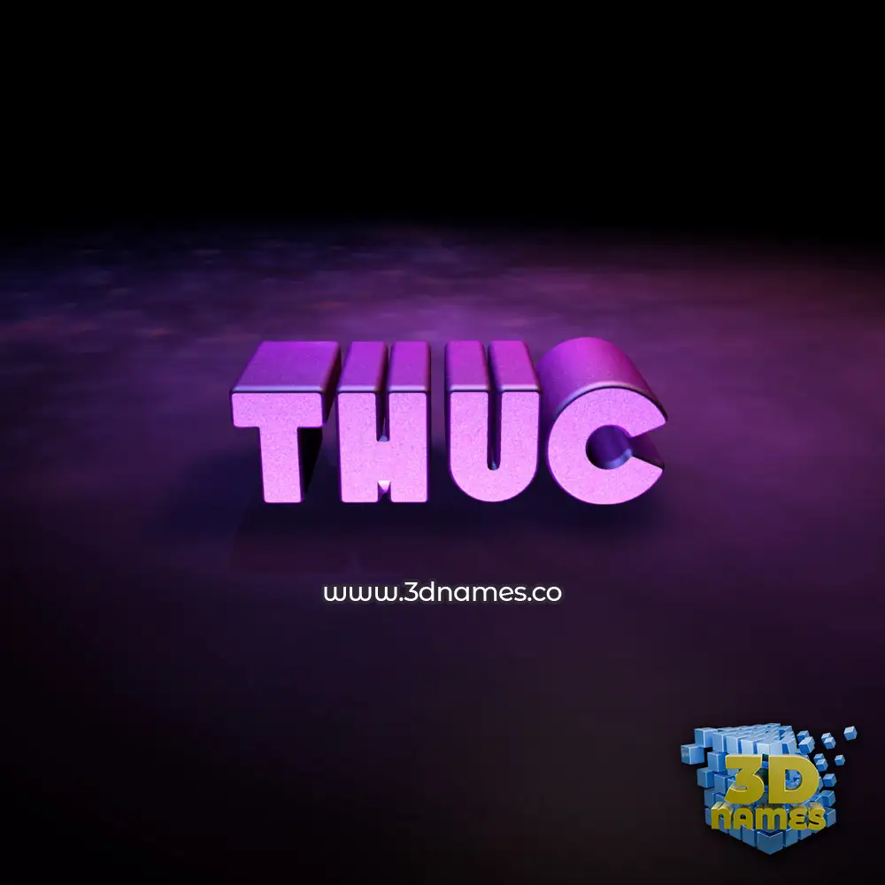 thuc in Big Purple style - 3D name wallpaper
