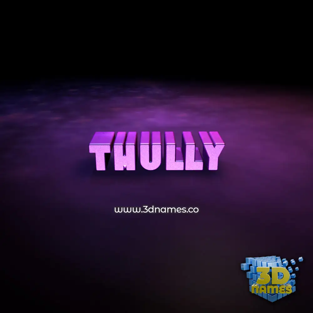 thully in Big Purple style - 3D name wallpaper
