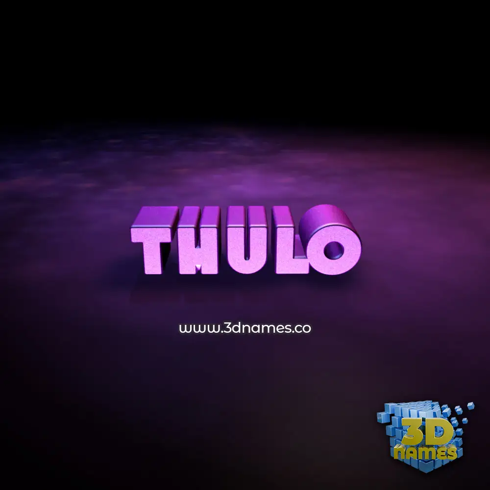 thulo in Big Purple style - 3D name wallpaper