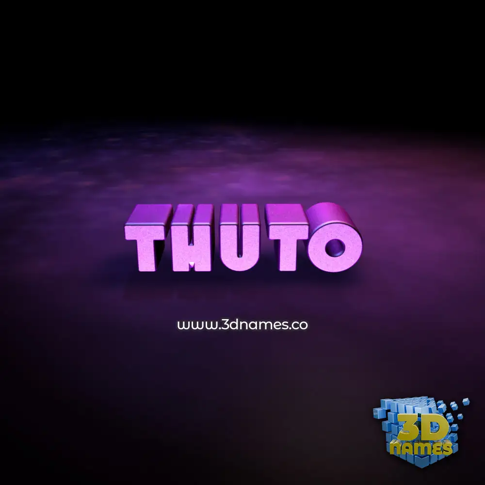 thuto in Big Purple style - 3D name wallpaper