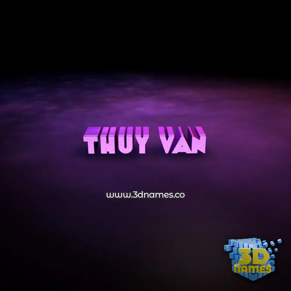 thuy van in Big Purple style - 3D name wallpaper
