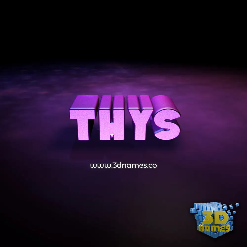 thys in Big Purple style - 3D name wallpaper