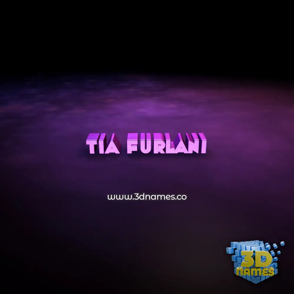 tia furlani in Big Purple style - 3D name wallpaper