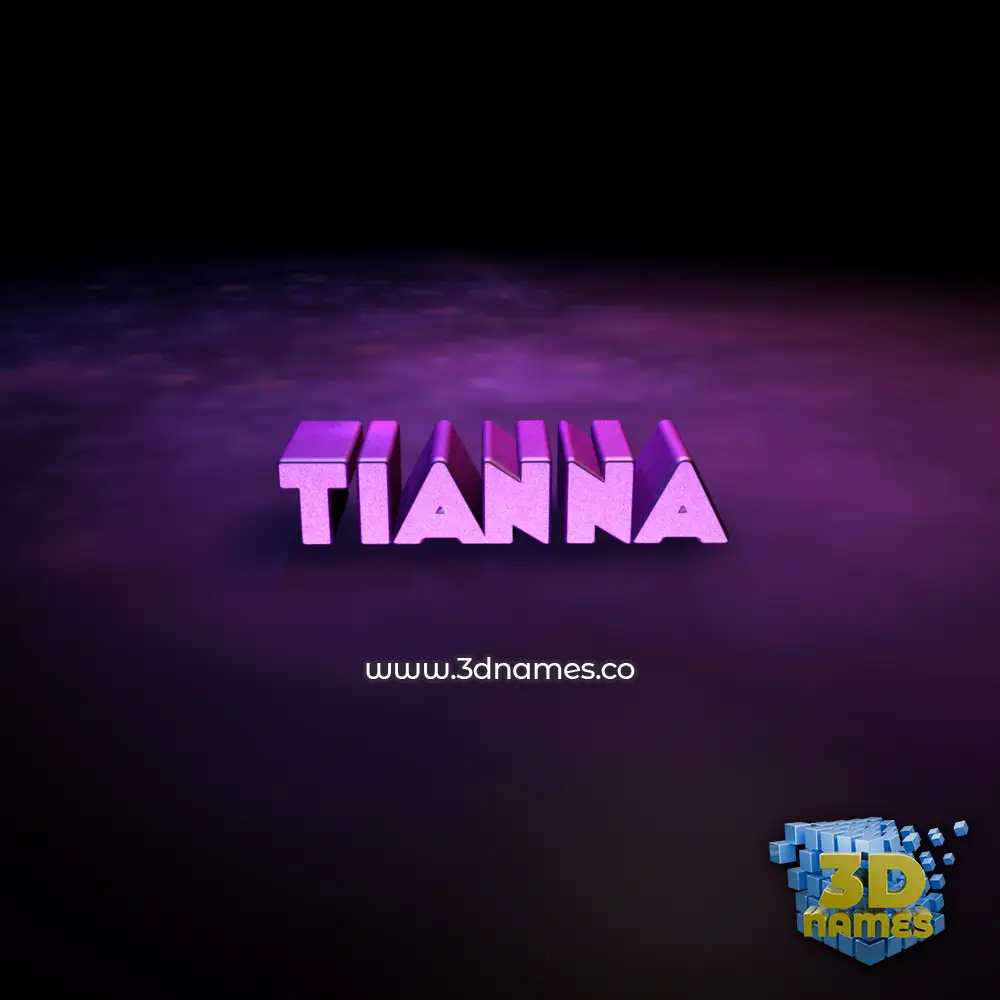 tianna in Big Purple style - 3D name wallpaper