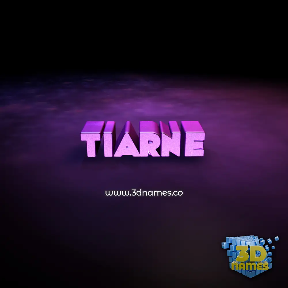 tiarne in Big Purple style - 3D name wallpaper