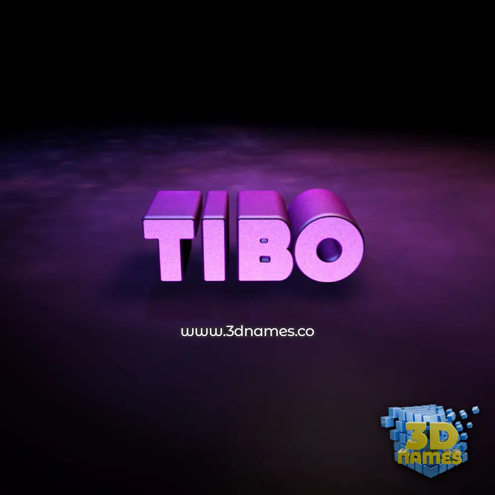 tibo in Big Purple style - 3D name wallpaper