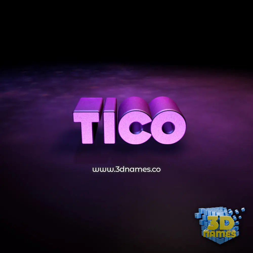 tico in Big Purple style - 3D name wallpaper