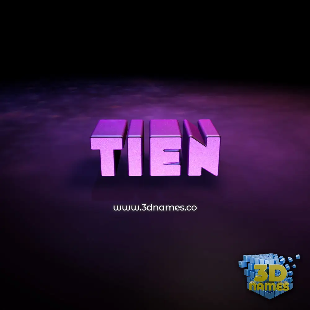 tien in Big Purple style - 3D name wallpaper