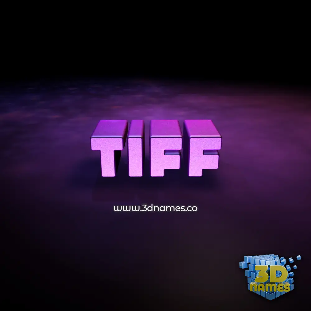 tiff in Big Purple style - 3D name wallpaper