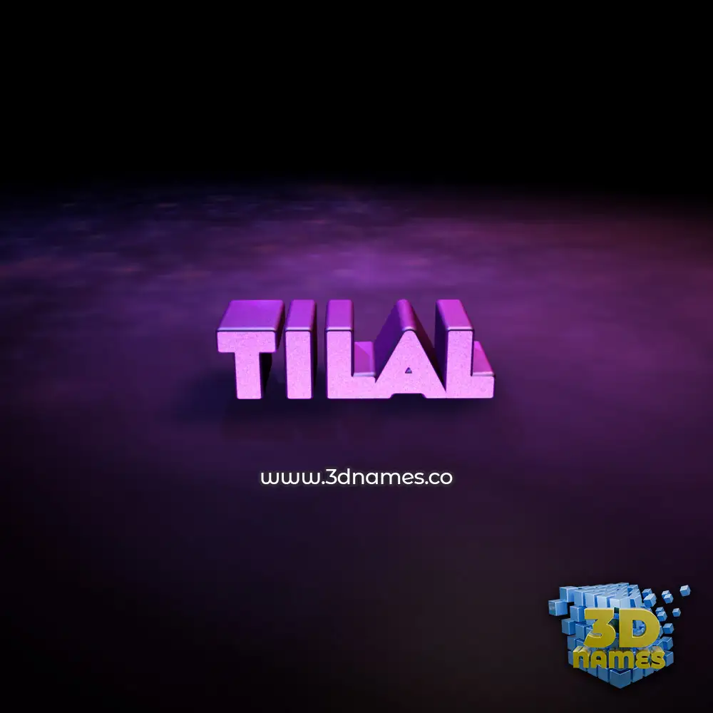 tilal in Big Purple style - 3D name wallpaper