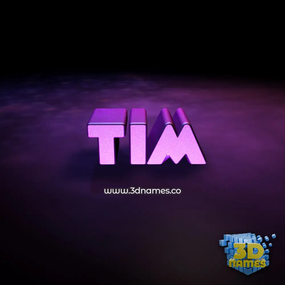 tim in Big Purple style - 3D name wallpaper