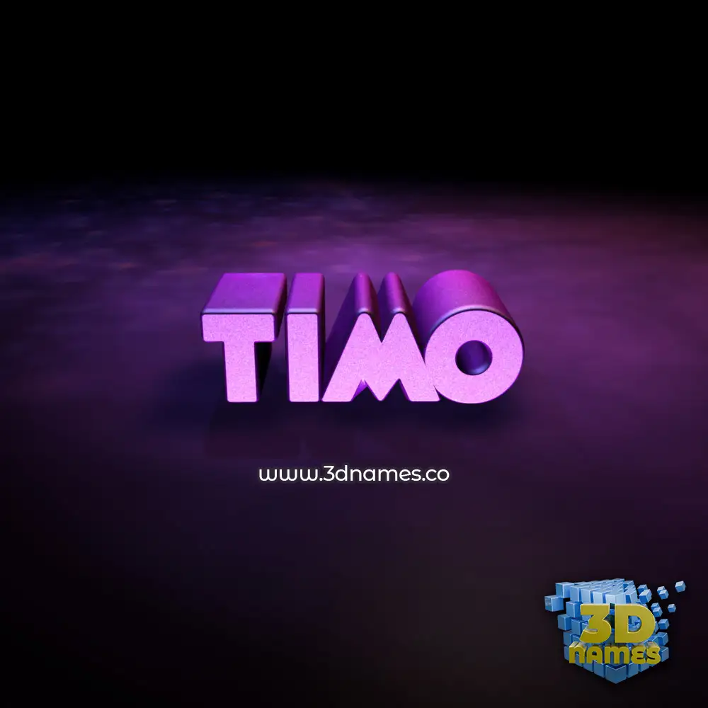 timo in Big Purple style - 3D name wallpaper