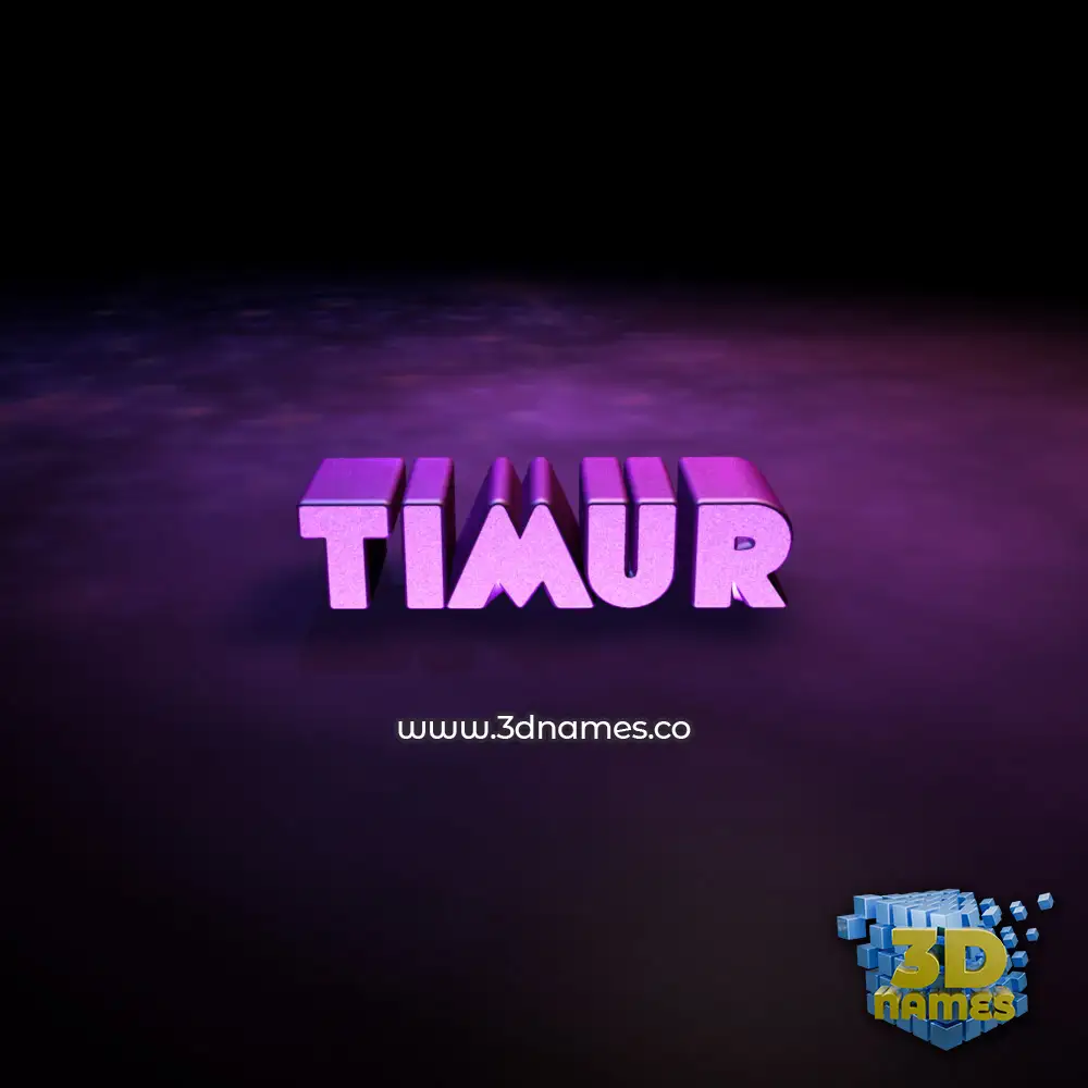 timur in Big Purple style - 3D name wallpaper
