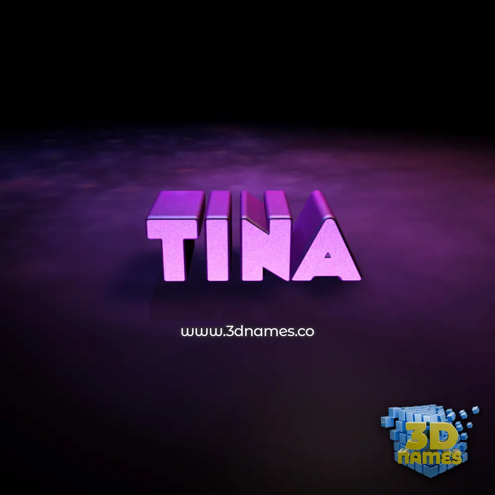 tina in Big Purple style - 3D name wallpaper