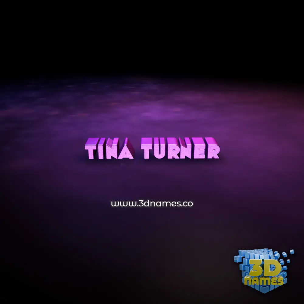 tina turner in Big Purple style - 3D name wallpaper