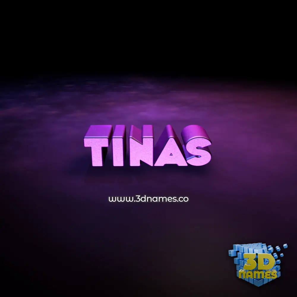 tinas in Big Purple style - 3D name wallpaper