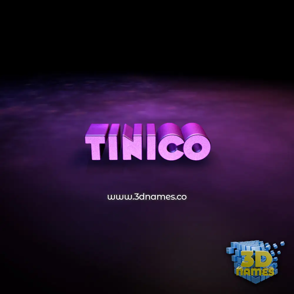 tinico in Big Purple style - 3D name wallpaper