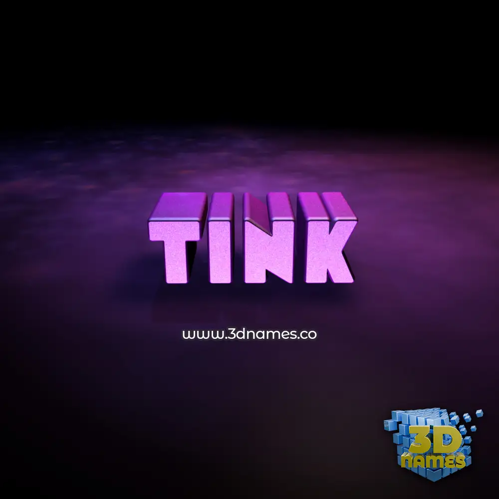 tink in Big Purple style - 3D name wallpaper