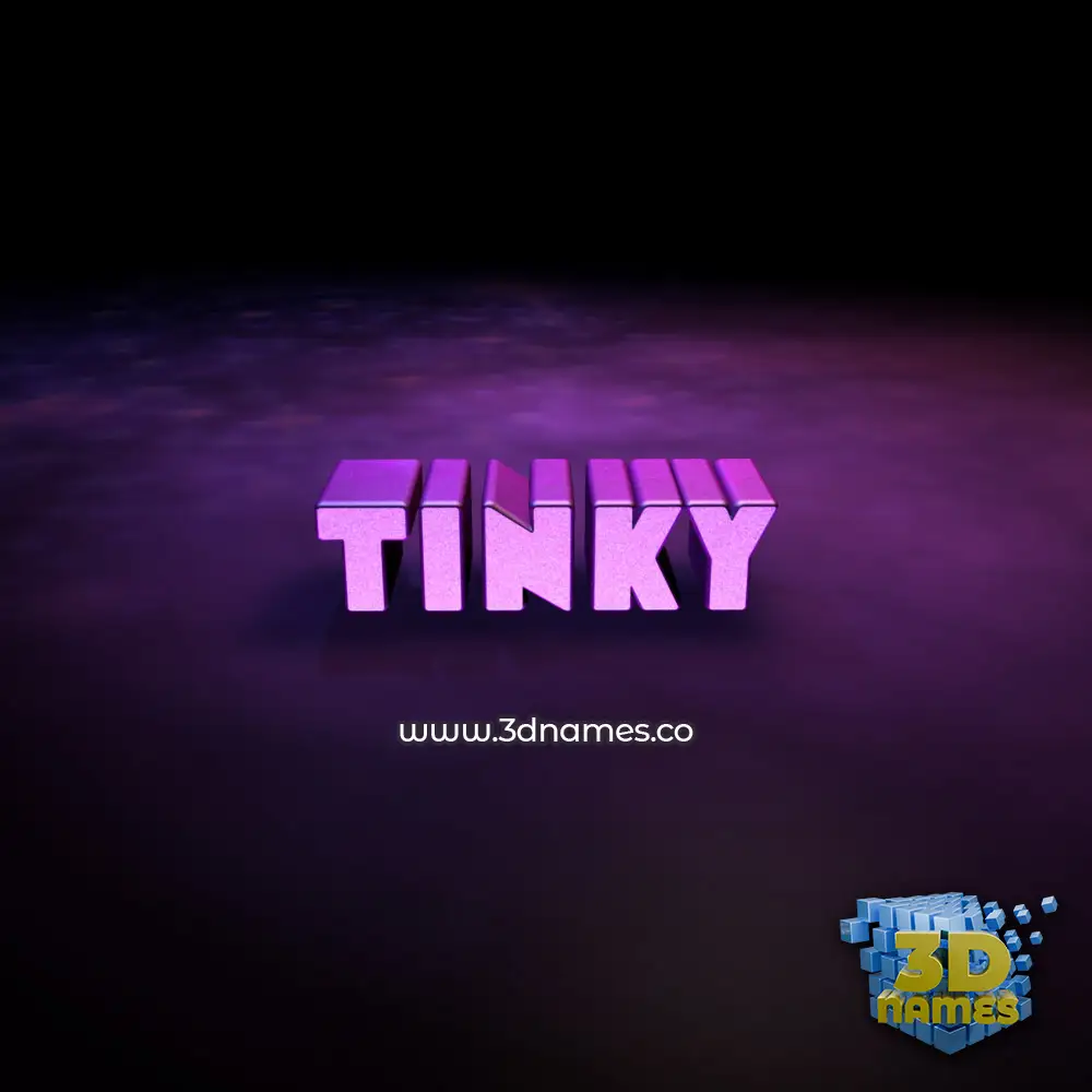 tinky in Big Purple style - 3D name wallpaper