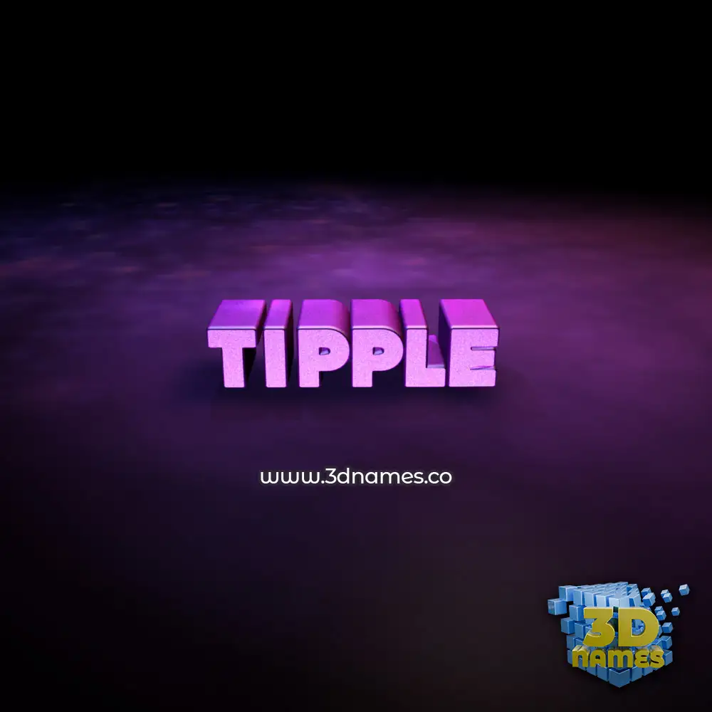tipple in Big Purple style - 3D name wallpaper