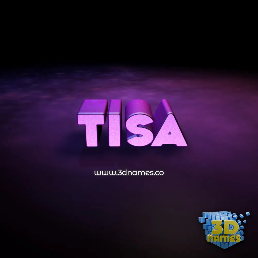 tisa in Big Purple style - 3D name wallpaper