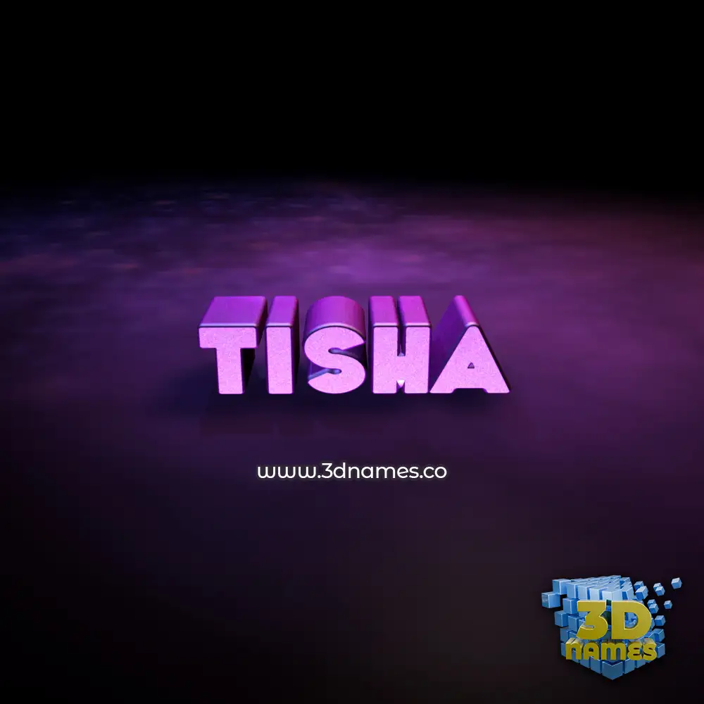tisha in Big Purple style - 3D name wallpaper