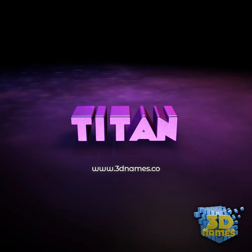 titan in Big Purple style - 3D name wallpaper