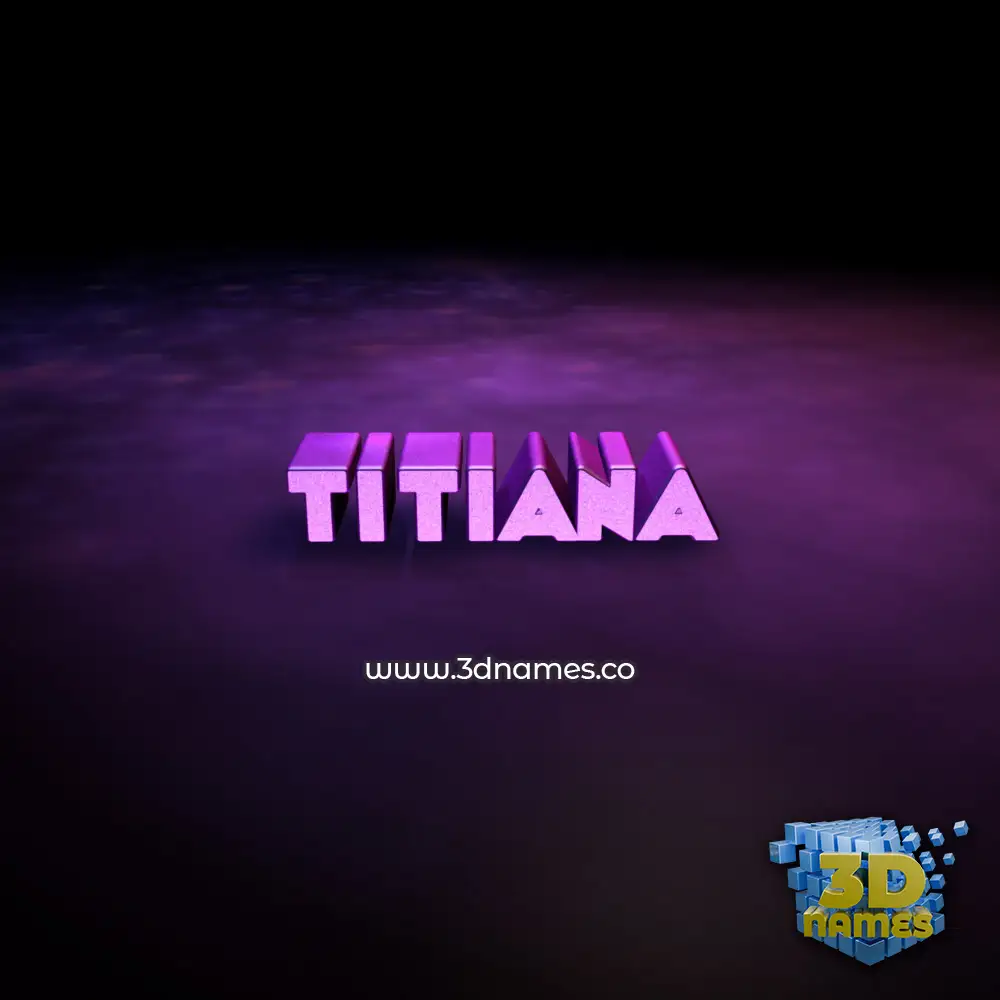 titiana in Big Purple style - 3D name wallpaper