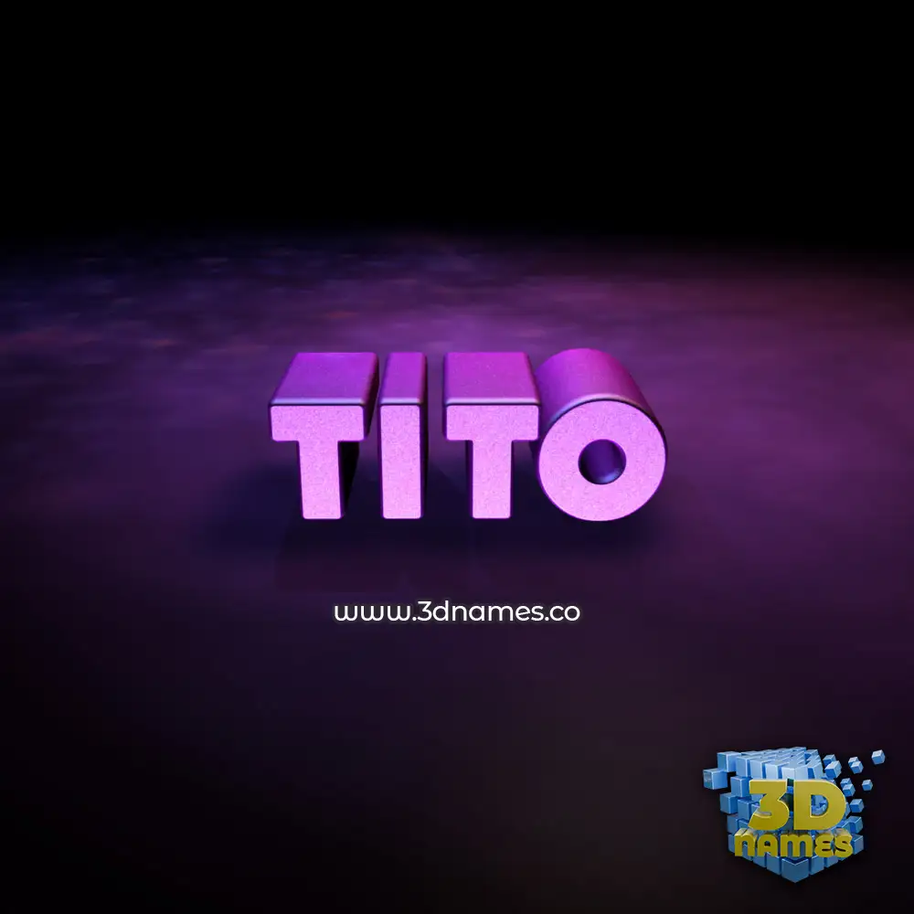 tito in Big Purple style - 3D name wallpaper