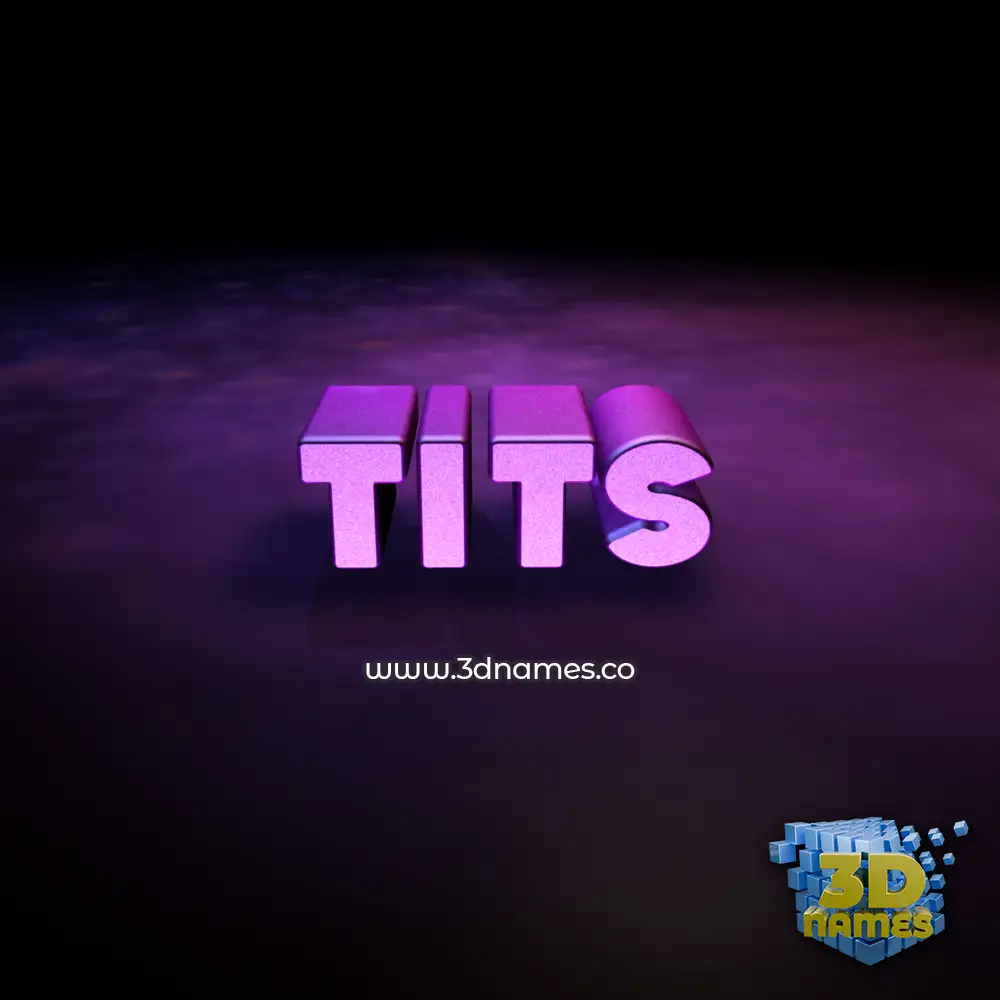 tits in Big Purple style - 3D name wallpaper