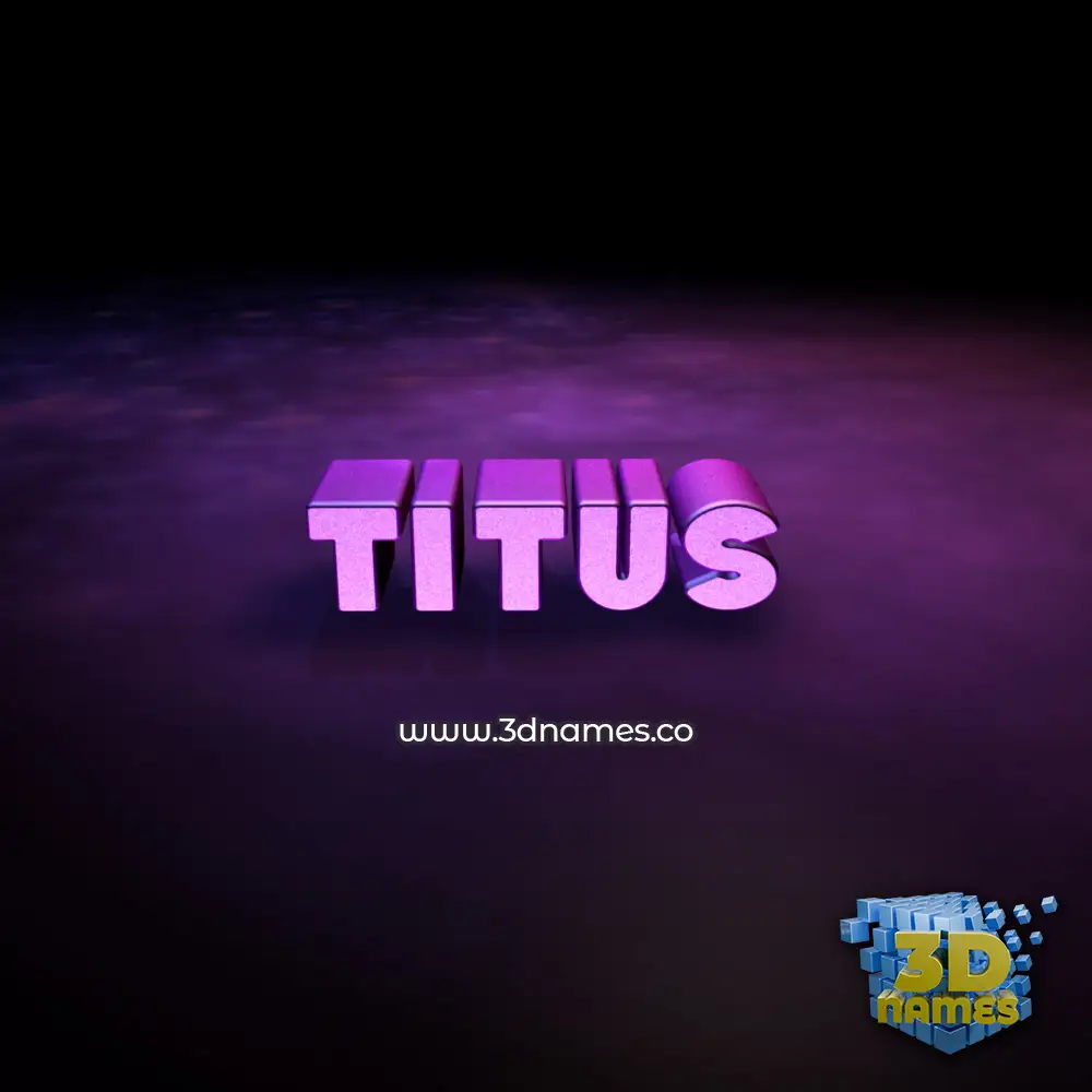titus in Big Purple style - 3D name wallpaper