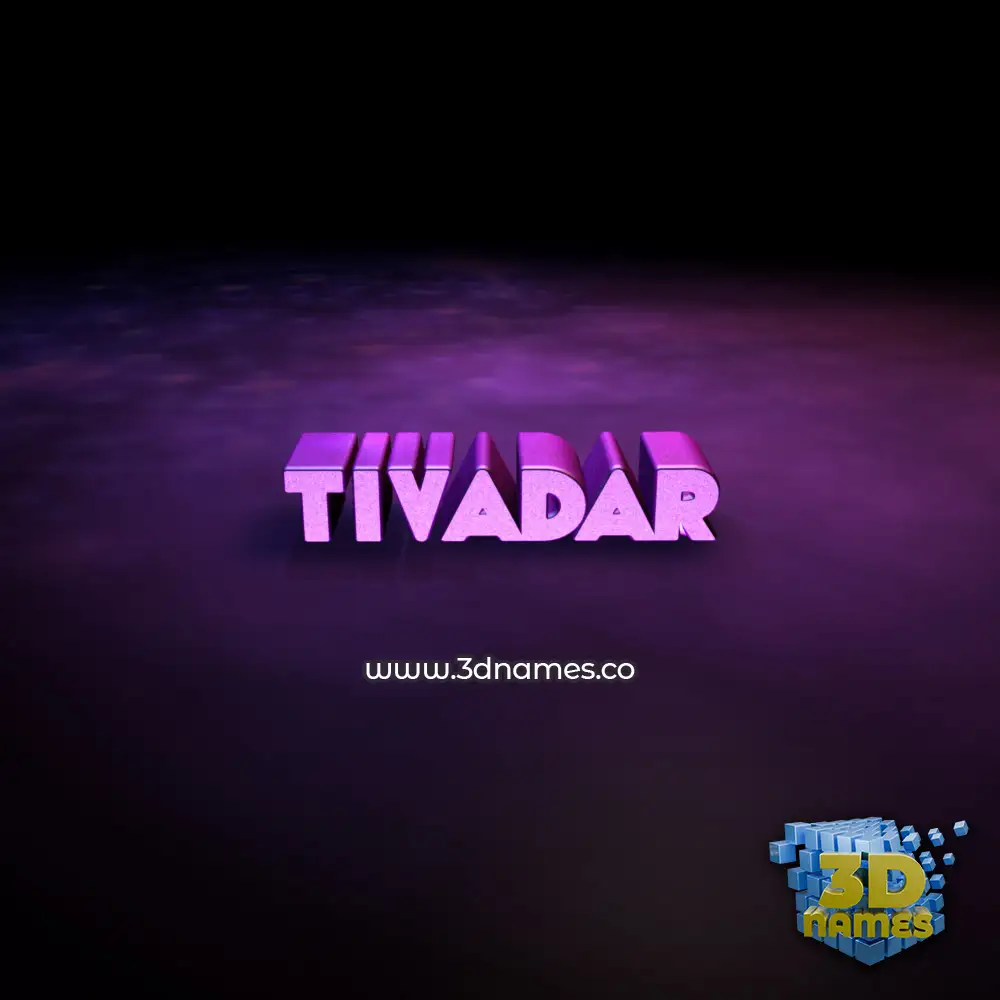 tivadar in Big Purple style - 3D name wallpaper